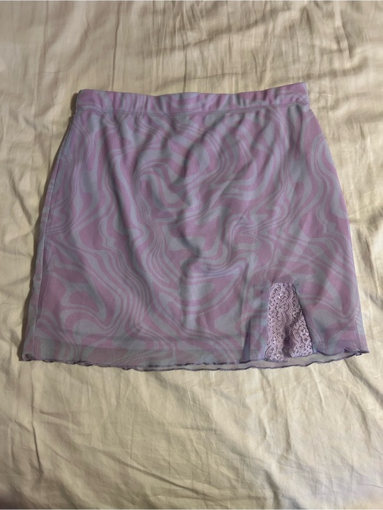 Forever 21 Dresses & Skirts - Lilac Swirl Mesh Mini Skirt